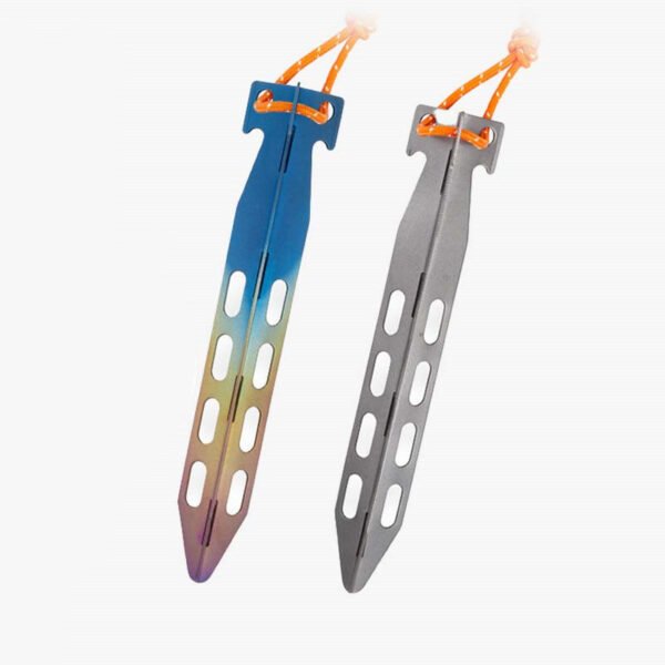 TITO TITANIUM,Outdoor pure titanium V-shaped tent nails,160MM
