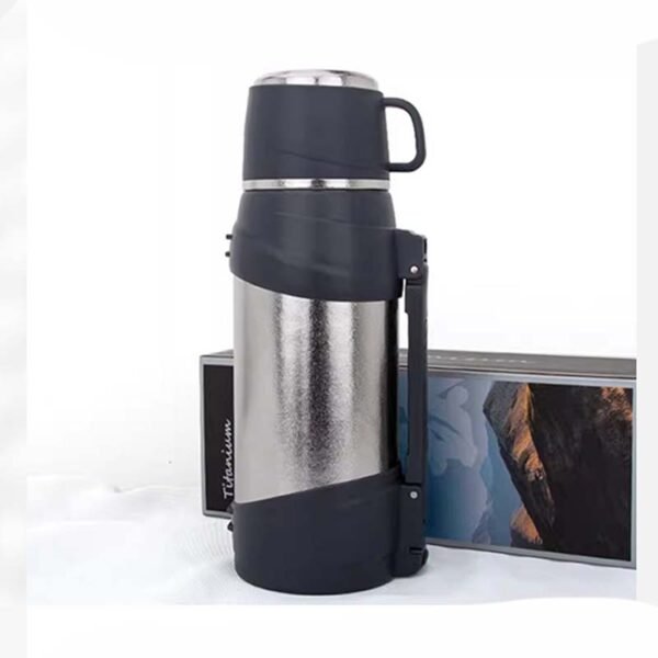 TITO TITANIUM,Outdoor pure titanium thermos pot, large capacity 1500ML, travel lightweight kettle, vacuum thermos pot - Image 3