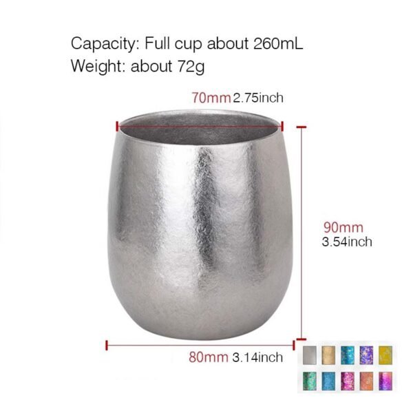 TITO TITANIUM,Outdoor pure titanium water cup,130ML&260ML - Image 2