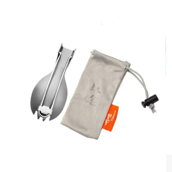 TITO TITANIUM,Outdoor pure titanium folding fork and spoon - Image 3