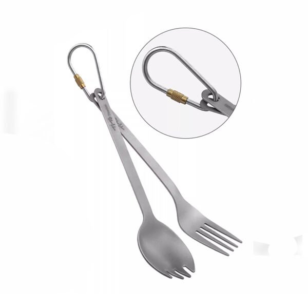 TITO TITANIUM,Outdoor pure titanium fork spoon - Image 3