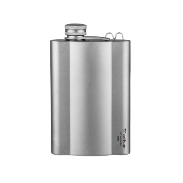 TI ARTISAN,Outdoor pure titanium wine flask, camping wine flask, portable white wine flask, thickened flat wine bottle, 175ML&180ML&240ML