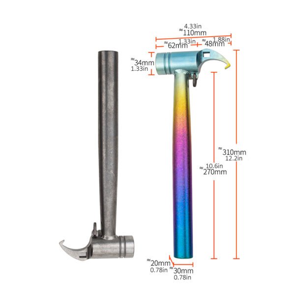 TITO TITANIUM,Outdoor pure titanium nail hammer - Image 2