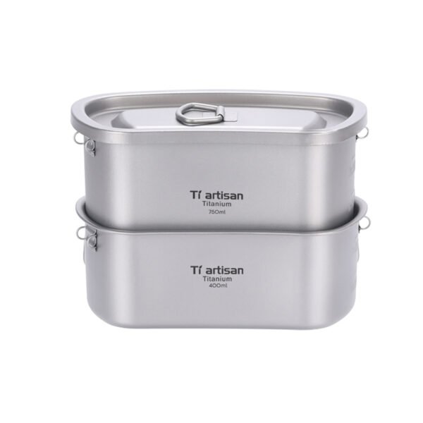 TI ARTISAN,Outdoor pure titanium single-soldier kettle, 750ML&400ML&1100ML - Image 2