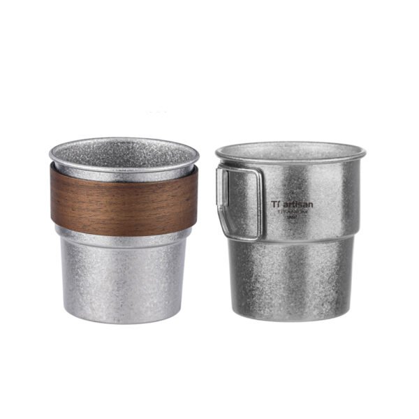 TI ARTISAN,Outdoor pure titanium water cup, camping titanium cup, camping titanium water cup, portable tea cup, coffee cup, titanium mug, 300ML