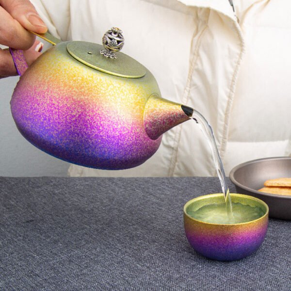TITO TITANIUM,Outdoor pure titanium teapot,350ML&4*45ML - Image 4