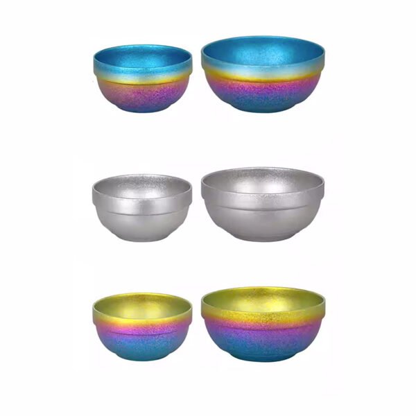 TITO TITANIUM,Outdoor pure titanium bowl children's rice bowl,350ML&450ML - Image 4