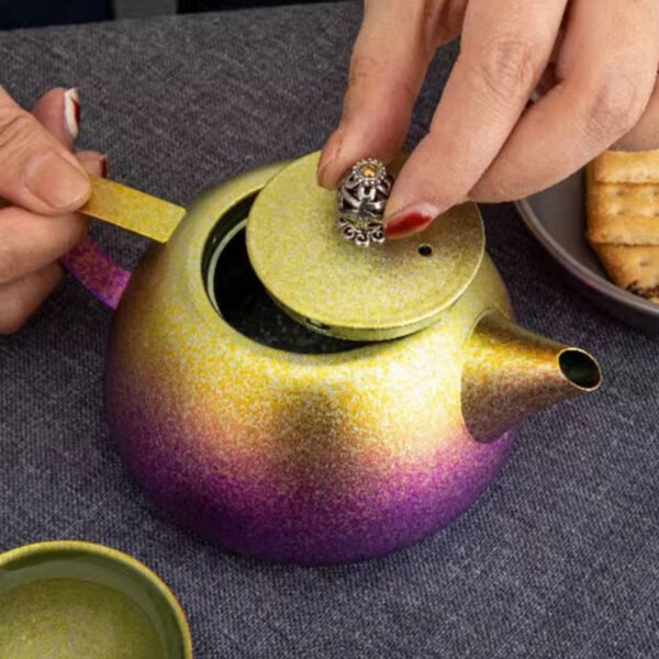TITO TITANIUM,Outdoor pure titanium teapot,350ML&4*45ML - Image 3
