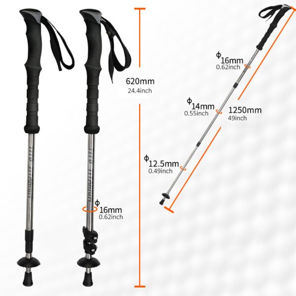 TITO TITANIUM,Outdoor pure titanium trekking poles - Image 4