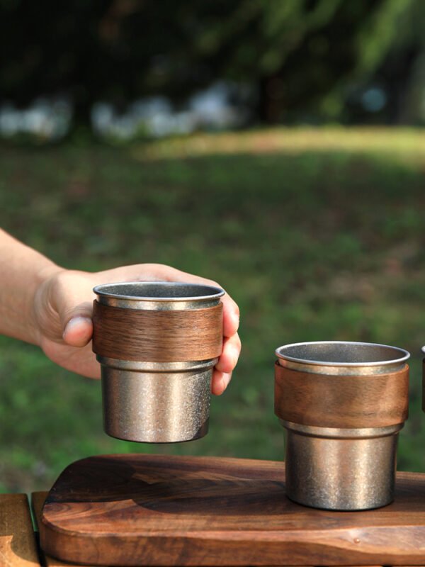 TI ARTISAN,Outdoor pure titanium water cup, camping titanium cup, camping titanium water cup, portable tea cup, coffee cup, titanium mug, 300ML - Image 4