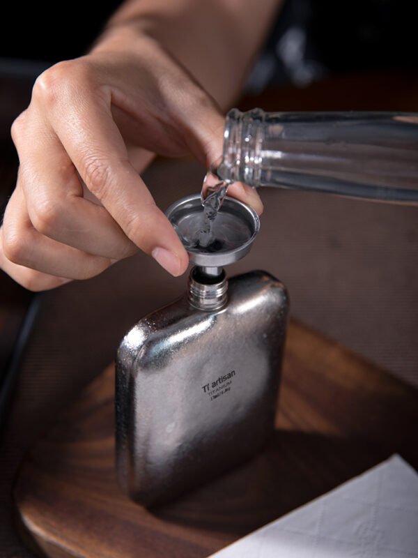 TI ARTISAN,Outdoor pure titanium wine flask, portable white wine flask, titanium wine flask, wine bottle. 170ML&230ML - Image 5