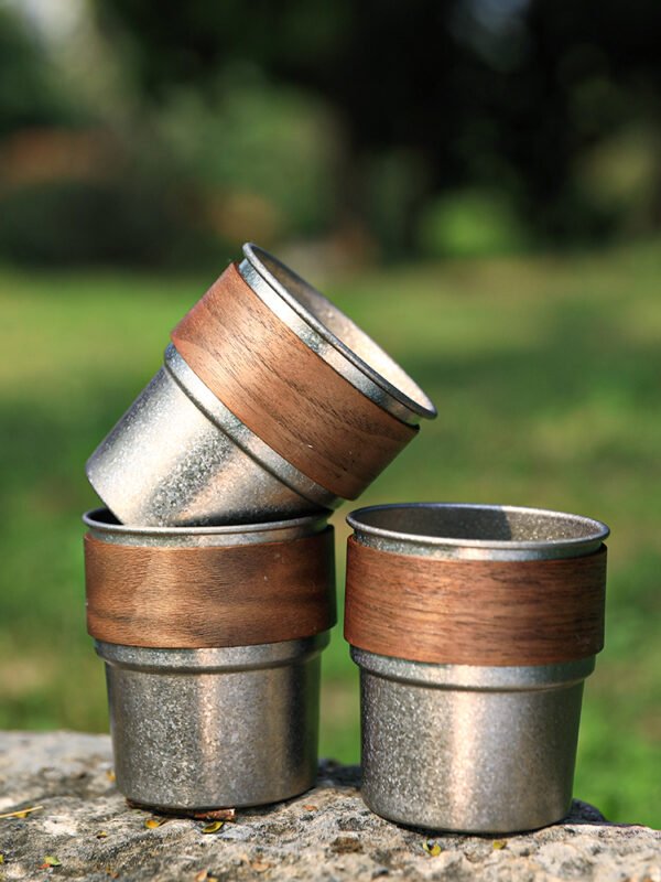 TI ARTISAN,Outdoor pure titanium water cup, camping titanium cup, camping titanium water cup, portable tea cup, coffee cup, titanium mug, 300ML - Image 6