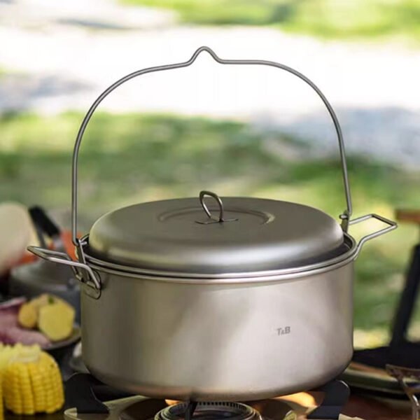 TITO TITANIUM,Outdoor pure titanium 4500ML soup pot - Image 2
