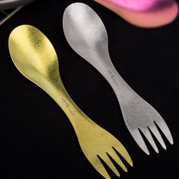TITO TITANIUM,Outdoor pure titanium fork and spoon - Image 4