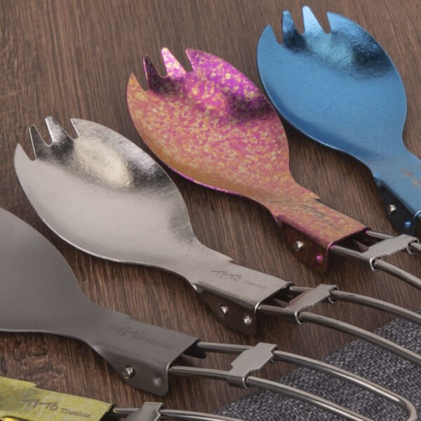 TITO TITANIUM,Outdoor pure titanium folding fork and spoon - Image 5