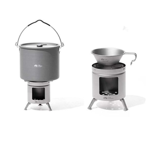 Outdoor pure titanium wood stove, camping stove