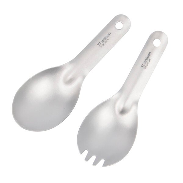 TI ARTISAN,Outdoor pure titanium fork spoon