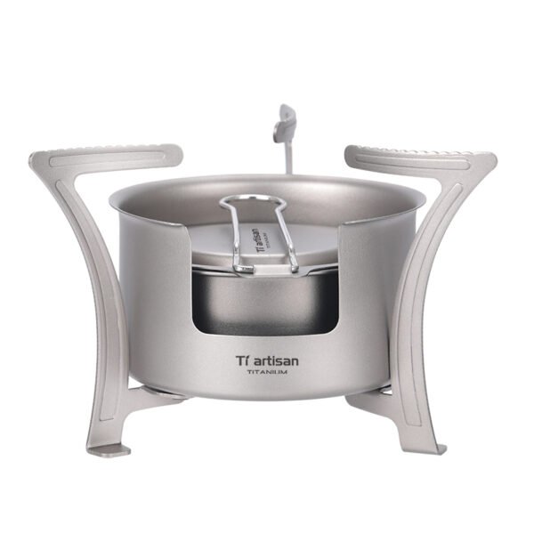 TI ARTISAN,Outdoor pure titanium alcohol stove, camping wood stove
