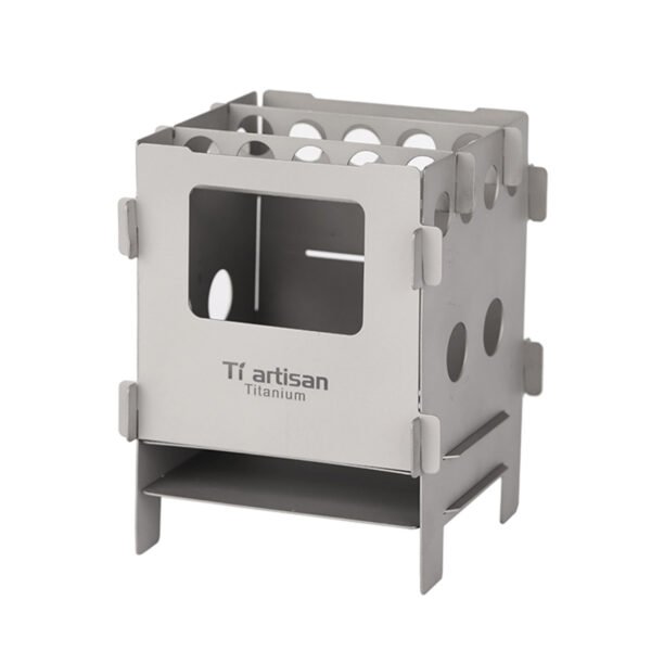 TI ARTISAN,Outdoor pure titanium wood stove, camping charcoal stove
