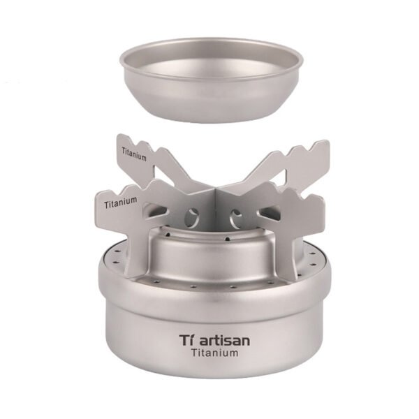 TI ARTISAN,Outdoor pure titanium alcohol stove, camping stove