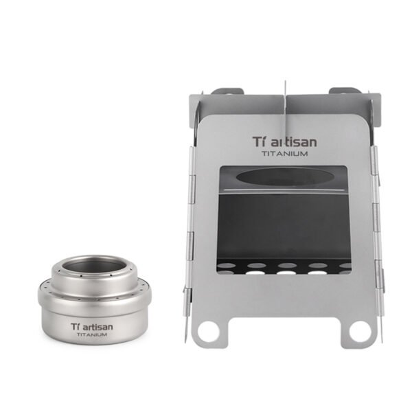 TI ARTISAN,Outdoor pure titanium wood stove, camping heating stove