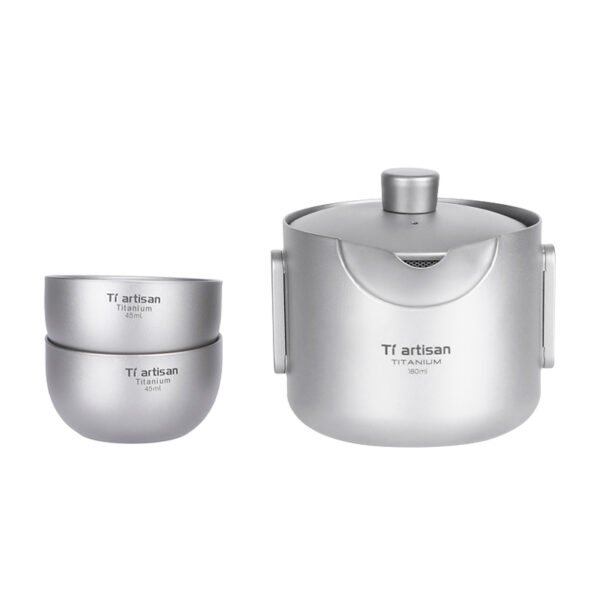 TI ARTISAN,Outdoor pure titanium teapot,180ML