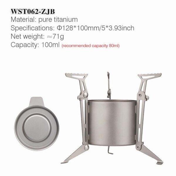 TI ARTISAN,Outdoor pure titanium alcohol stove - Image 2