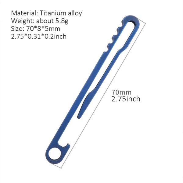 TITO TITANIUM,Outdoor pure titanium keychain - Image 2