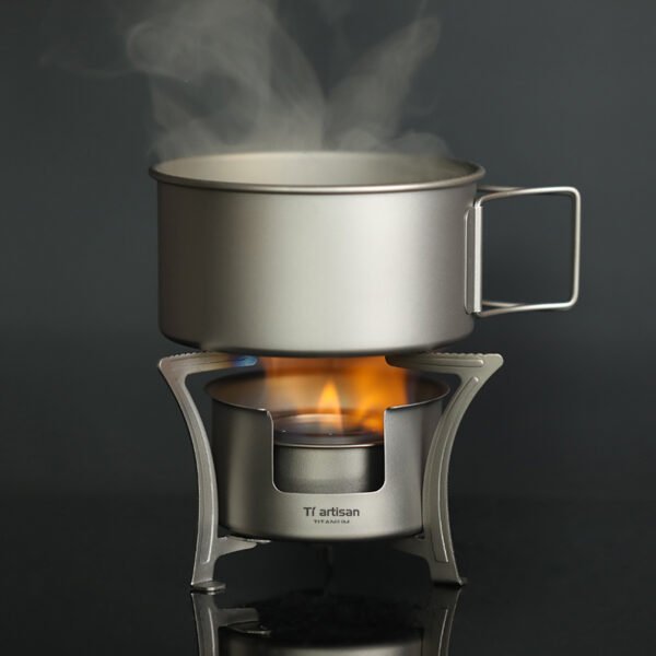 TI ARTISAN,Outdoor pure titanium alcohol stove, camping wood stove - Image 4