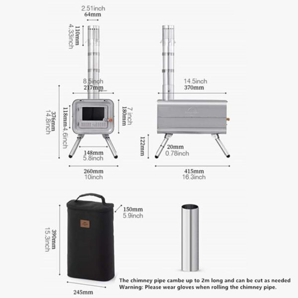 Naturehike,Outdoor pure titanium wood stove - Image 2