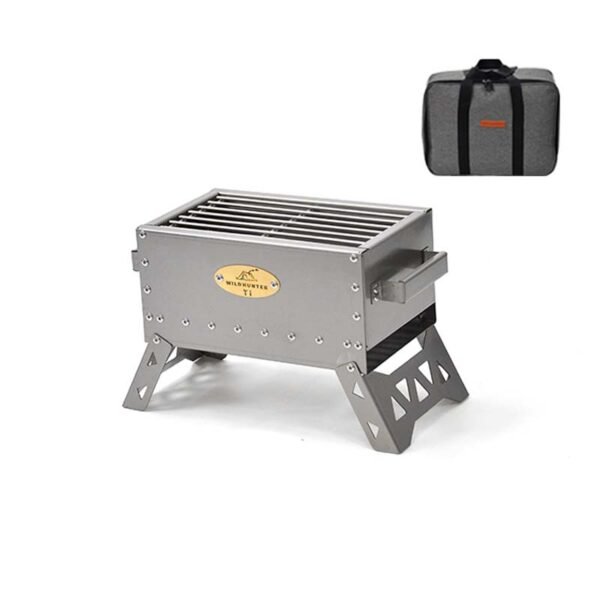 Outdoor folding pure titanium barbecue grill, camping grill - Image 3