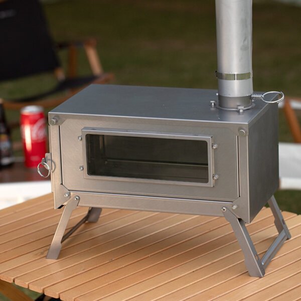 Outdoor pure titanium tent firewood stove, camp firewood stove - Image 4