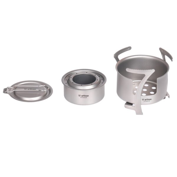 TI ARTISAN,Outdoor pure titanium alcohol stove, camping wood stove - Image 2
