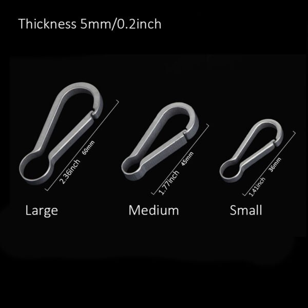 TITO TITANIUM,Outdoor pure titanium simple keychain - Image 2