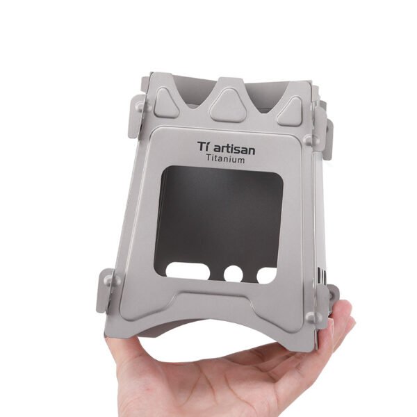 TI ARTISAN,Outdoor pure titanium wood stove, camping charcoal stove - Image 5