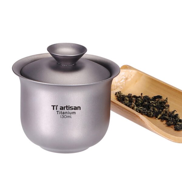 TI ARTISAN,Outdoor pure titanium tea bowl, 140ML - Image 4