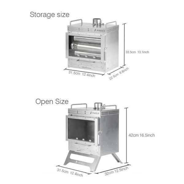 GreenStove,Outdoor pure titanium wood stove - Image 2