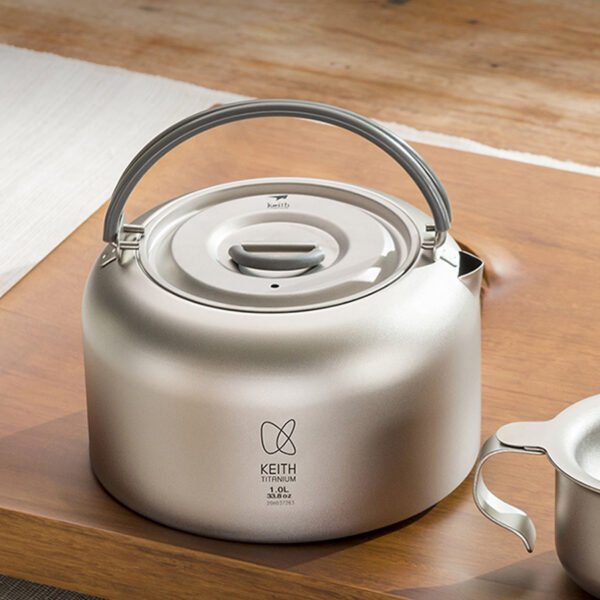 KEITH,Outdoor pure titanium kettle, 1000ML&1500ML - Image 6