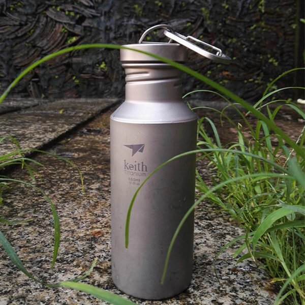 KEITH,Outdoor pure titanium kettle, sports kettle, camping water cup, 400ML&550ML&700ML mountaineering kettle - Image 3