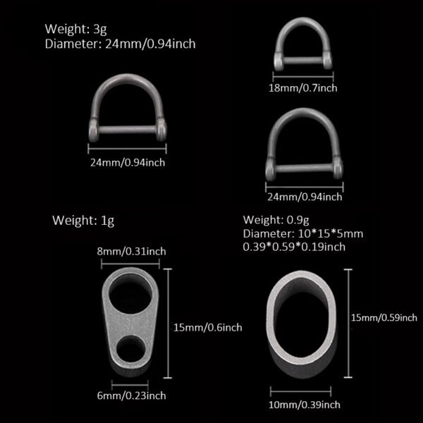 TITO TITANIUM,Outdoor pure titanium keychain ring - Image 2