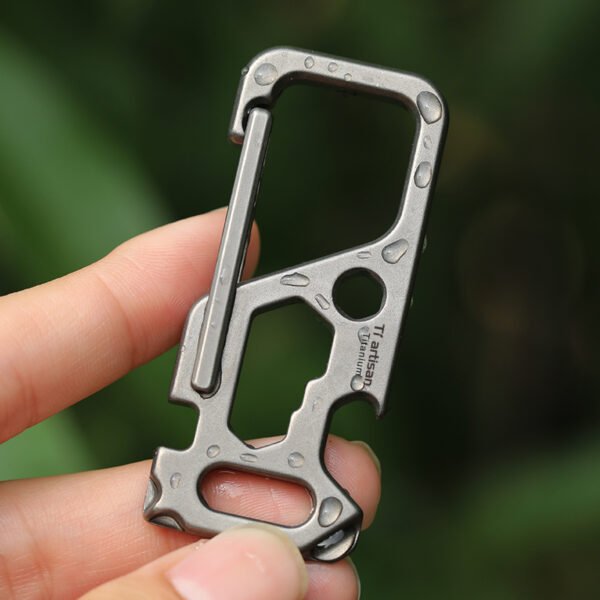 TI ARTISAN,Outdoor pure titanium multifunctional hanging buckle - Image 4