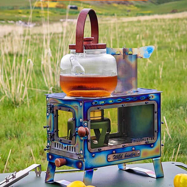 Outdoor mini pure titanium wood stove, camping stove - Image 6