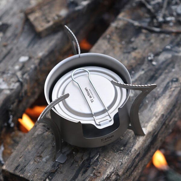 TI ARTISAN,Outdoor pure titanium alcohol stove, camping wood stove - Image 6