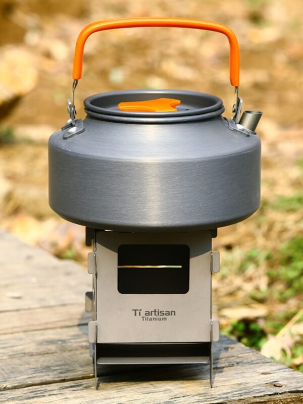 TI ARTISAN,Outdoor pure titanium wood stove, camping charcoal stove - Image 5