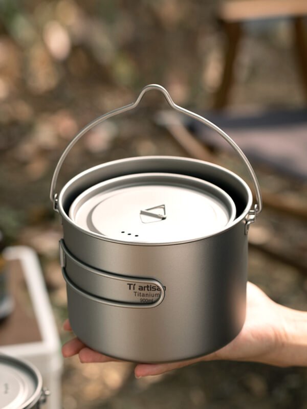 TI ARTISAN,Outdoor pure titanium single pot, 900ML&1100ML&1600ML - Image 5