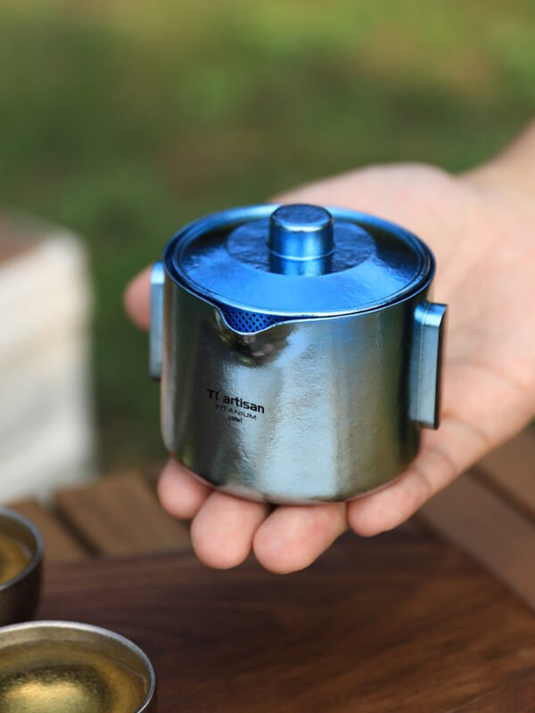 TI ARTISAN,Outdoor pure titanium tea set, 180ML&45ML - Image 8