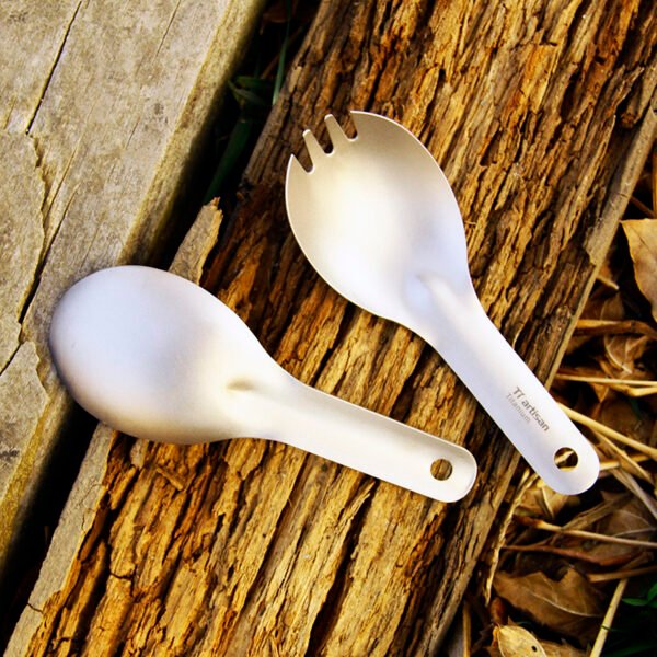 TI ARTISAN,Outdoor pure titanium fork spoon - Image 5