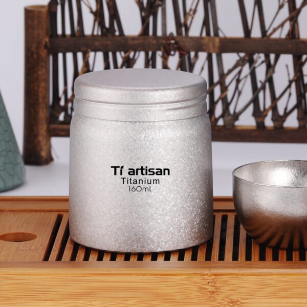 TI ARTISAN,Outdoor pure titanium tea can, 160ML - Image 5