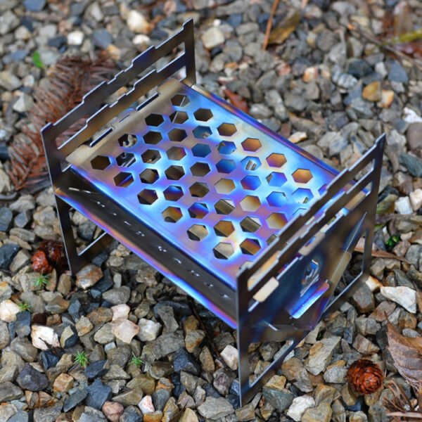 Outdoor pure titanium fire pit, BC camping wood stove - Image 5