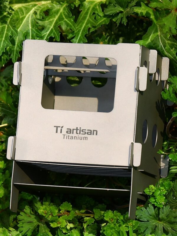 TI ARTISAN,Outdoor pure titanium wood stove, camping charcoal stove - Image 6